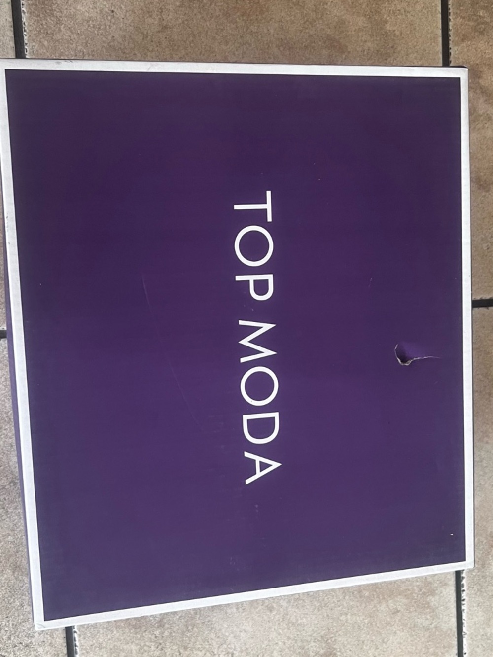 TOP Moda Purple Logo Box with White Trim